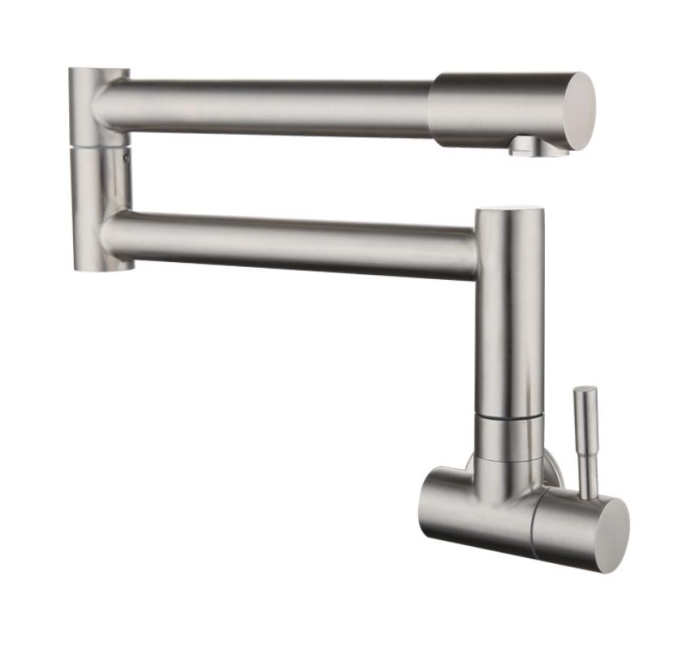 TB2019 - 304 stainless steel multi-functional universal rotating pull kitchen faucet for dish basin double sink